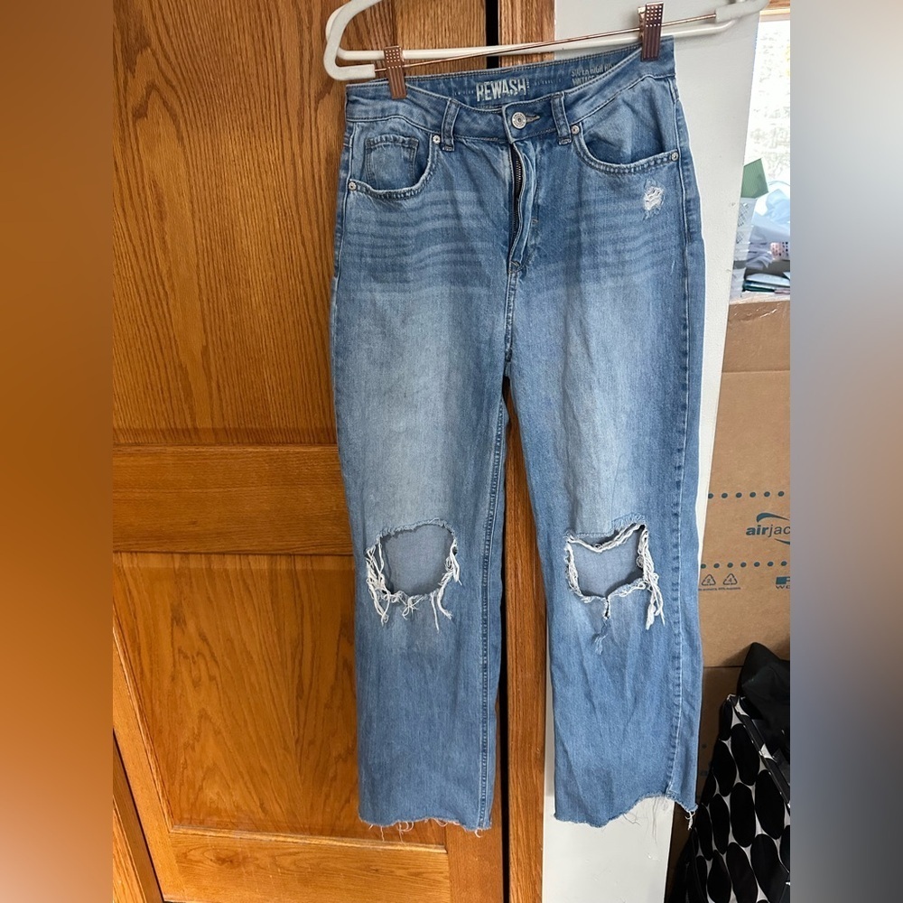 Rewash Light Blue Distressed Boyfriend Jeans